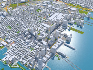 Jersey city newark new york 25km 3D Model