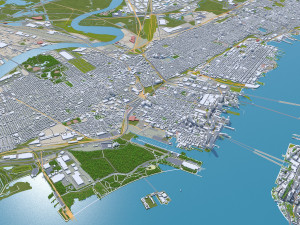 Jersey city newark new york 25km 3D मॉडल
