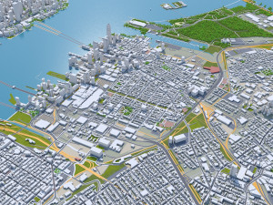 Jersey city newark new york 25km 3D मॉडल