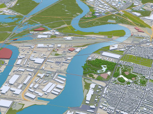 Jersey city newark new york 25km 3D मॉडल