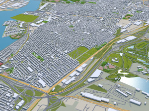 Jersey city newark new york 25km 3D मॉडल