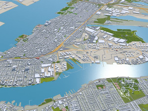 Jersey city newark new york 25km 3D मॉडल