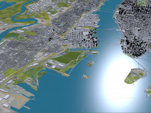 Jersey city newark new york 25km 3D मॉडल