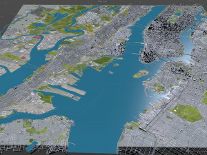 Jersey city newark new york 25km 3D मॉडल
