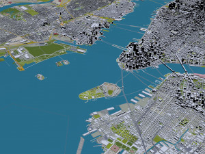 Jersey city newark new york 25km 3D मॉडल