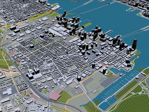 Jersey city newark new york 25km 3D मॉडल