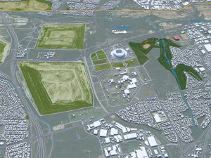 Johannesburg city south africa 60km 3D Model