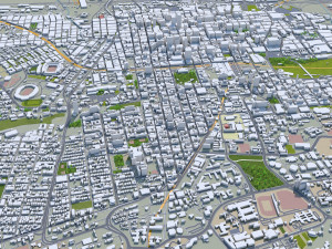 Johannesburg city south africa 60km 3D Model