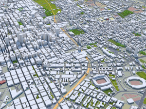 Johannesburg city south africa 60km 3D Model