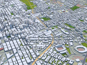 Johannesburg city south africa 60km 3D Model