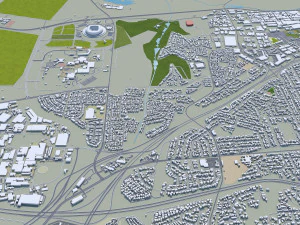 Johannesburg city south africa 60km 3D Model