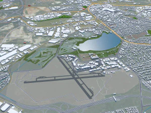 Johannesburg city south africa 60km 3D Model