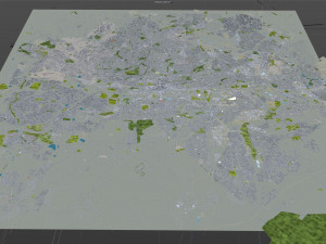 Johannesburg city south africa 60km 3D Model