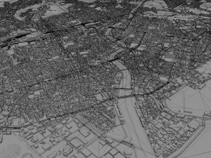 Kagoshima city japan 100km 3D Model