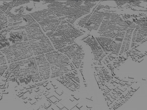 Kagoshima city japan 100km 3D Model
