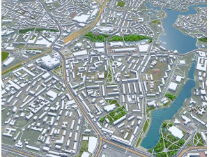 Kaliningrad city russia 40km 3D Model