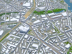 Kaliningrad city russia 40km 3D Model