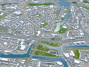 Kaliningrad city russia 40km 3D Model