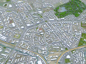 Kaliningrad city russia 40km 3D Model