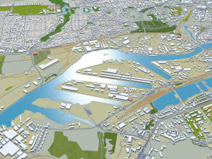 Kaliningrad city russia 40km 3D Model
