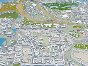Kaliningrad city russia 40km 3D Model