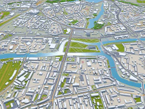 Kaliningrad city russia 40km 3D Model