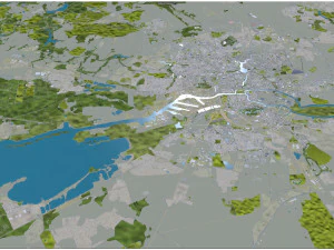 Kaliningrad city russia 40km 3D Model