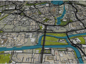 Kaliningrad city russia 40km 3D Model