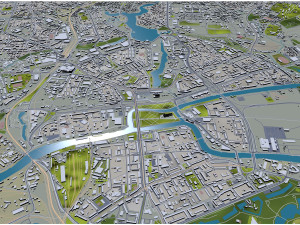 Kaliningrad city russia 40km 3D Модель