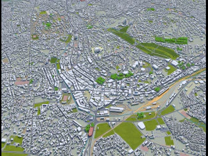 Kampala city uganda 40km 3D Model