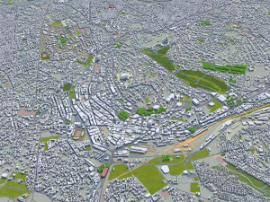 Kampala city uganda 40km 3D Model