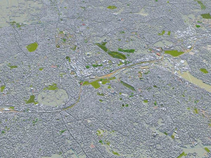 Kampala city uganda 40km 3D Model