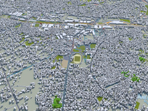 Kampala city uganda 40km 3D Модель