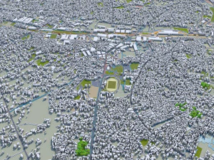 Kampala city uganda 40km 3D Model