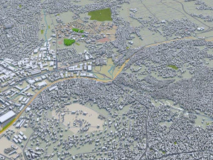 Kampala city uganda 40km 3D Model