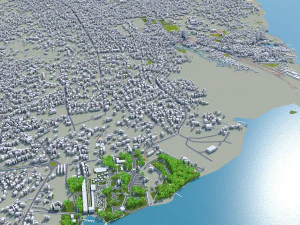 Kampala city uganda 40km 3D Model