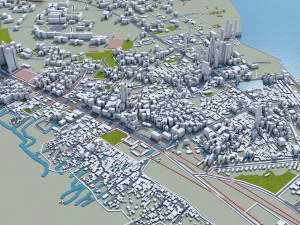 Kampala city uganda 40km 3D Model