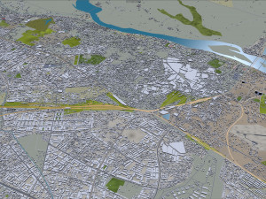 Kanpur city india 40km 3Dモデル