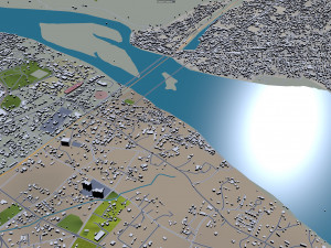 Kanpur city india 40km 3Dモデル