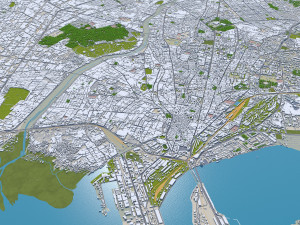 Karachi city pakistan 150km 3D Model