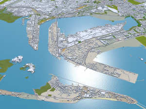 Karachi city pakistan 150km 3D Model