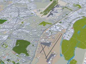 Karachi city pakistan 150km 3D Model