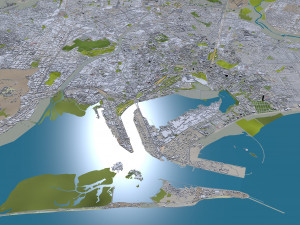 Karachi city pakistan 150km 3D Model