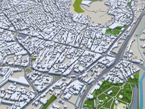 Karaj city iran 50km 3D Model