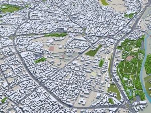 Karaj city iran 50km 3D Model
