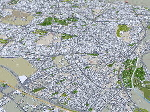 Karaj city iran 50km 3D Модель