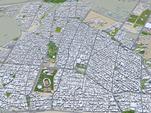 Karaj city iran 50km 3D Model