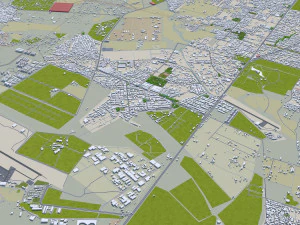Karaj city iran 50km 3D Model