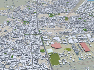 Karaj city iran 50km 3D Model