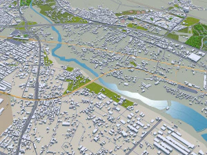 Karaj city iran 50km 3D Model
